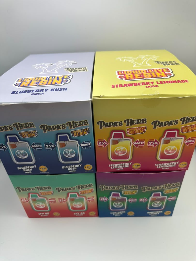PAPA’S HERB 1.25G 100% Liquid Live Resin Disposable PAPA’S HERB 1.25G 100% Liquid Live Resin Disposable